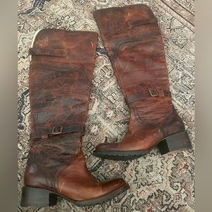 Freebird over the knee leather boots